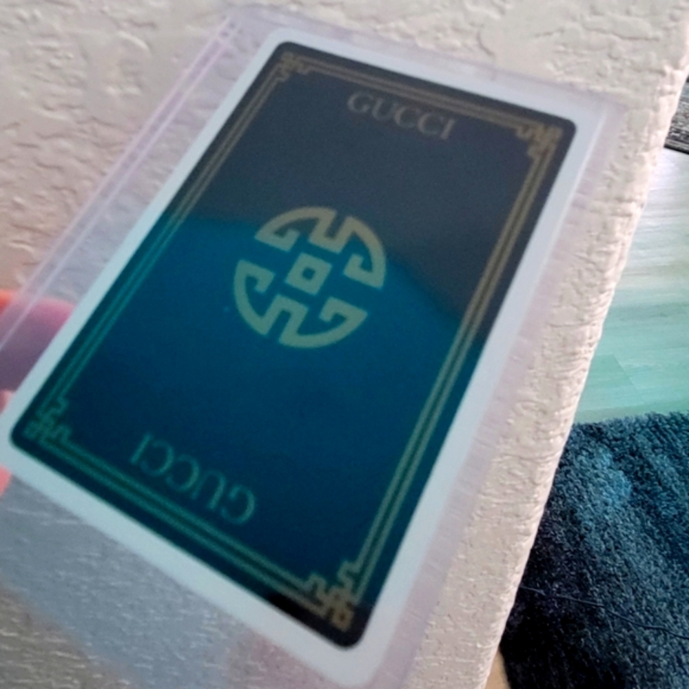 Gucci Black and Gold King Of Clubs Playing Card